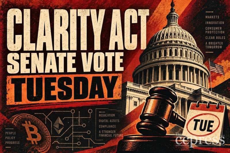 CLARITY Act Senate Vote Scheduled for Tuesday