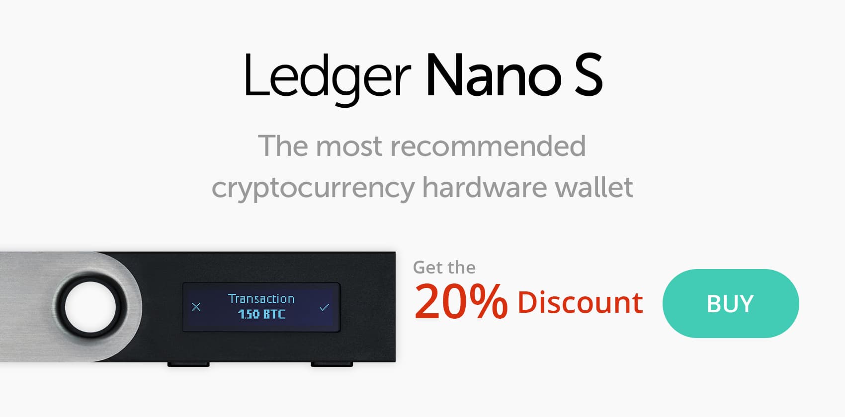 Ledger Nano S Is Knocking Off 20% of Its Price!