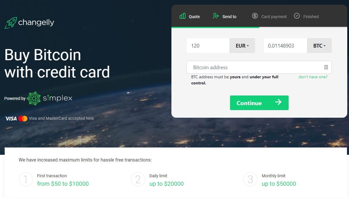Changelly payment methods