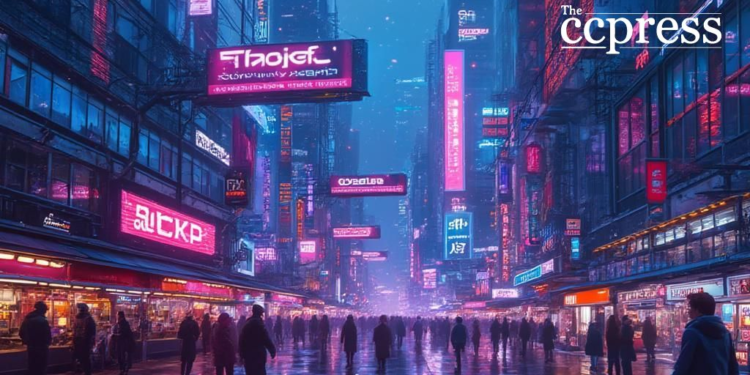 futuristic usdc market scene