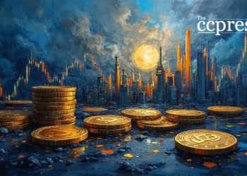abstract bitcoin valuation artwork
