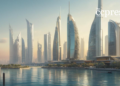 abu dhabi skyline oil painting