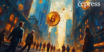 bitcoin boom cityscape art