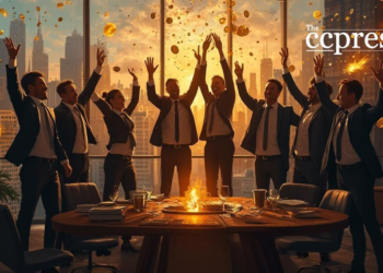 bitcoin celebration oil painting