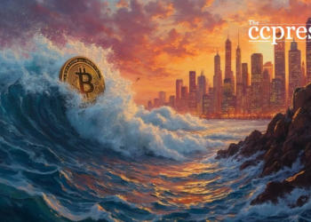 bitcoin cityscape wave ride