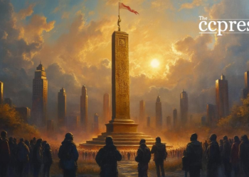 bitcoin golden monolith urban art