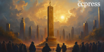 bitcoin golden monolith urban art
