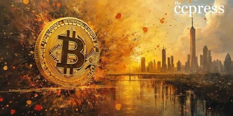 bitcoin surge abstract art