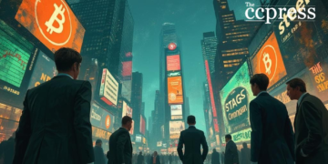 bitcoin surge financial district