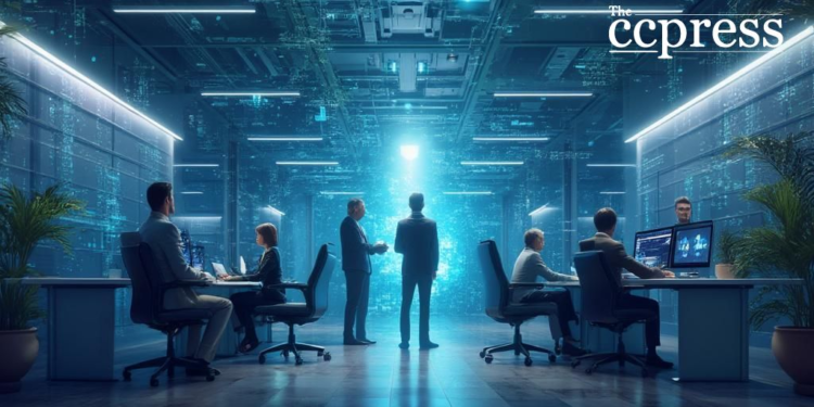 bitmine futuristic office art