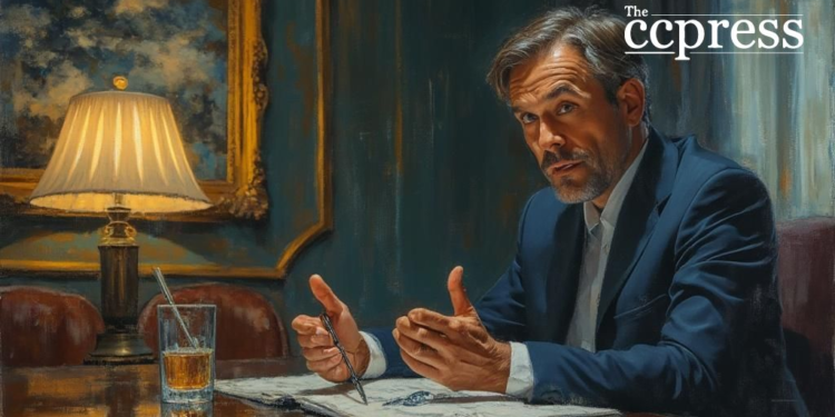 boardroom finance discussion painting