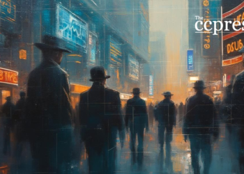 btc trading frenzy oil painting