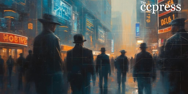 btc trading frenzy oil painting
