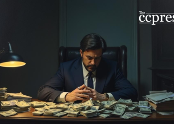 businessman counting money art