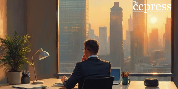 businessman deep thought portrait