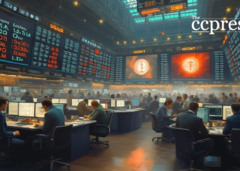 bustling stock exchange art
