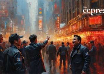 chaotic market reaction painting