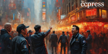 chaotic market reaction painting