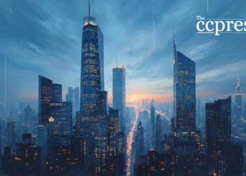 citigroup tower twilight painting
