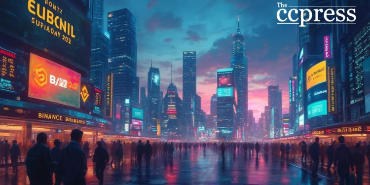 cityscape dusk crypto vibes