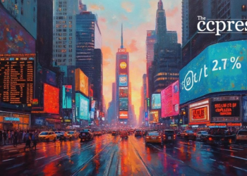 cityscape market optimism scene
