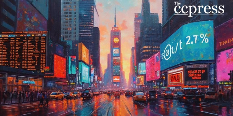 cityscape market optimism scene