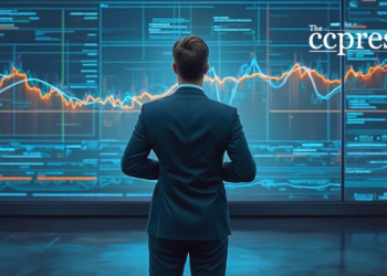 confident businessperson crypto art