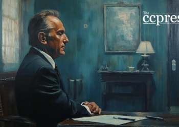 contemplative businessman art