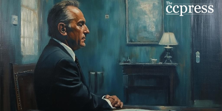 contemplative businessman art