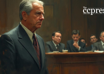 courtroom plea oil painting