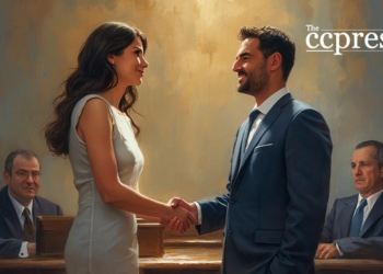 courtroom resolution oil painting