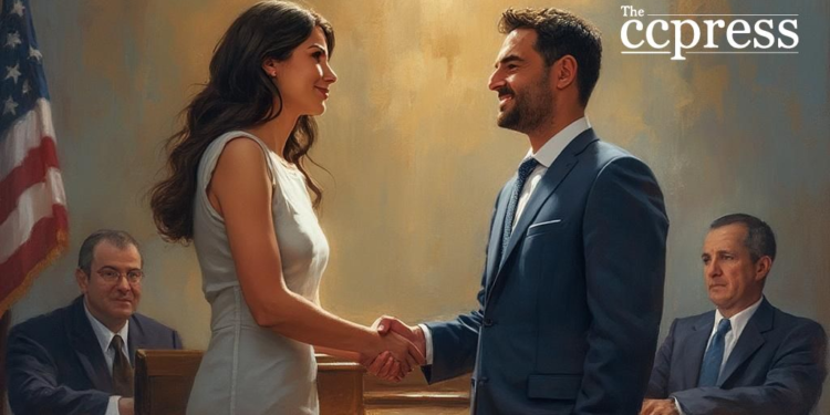 courtroom resolution oil painting