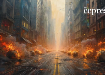 crypto market chaos oil painting