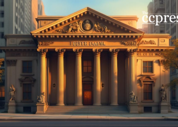 digital bank facade oil painting