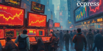 digital stock market oil painting