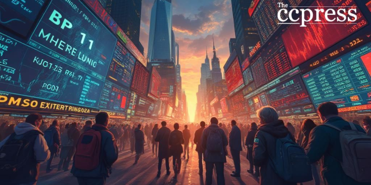 dynamic financial world painting