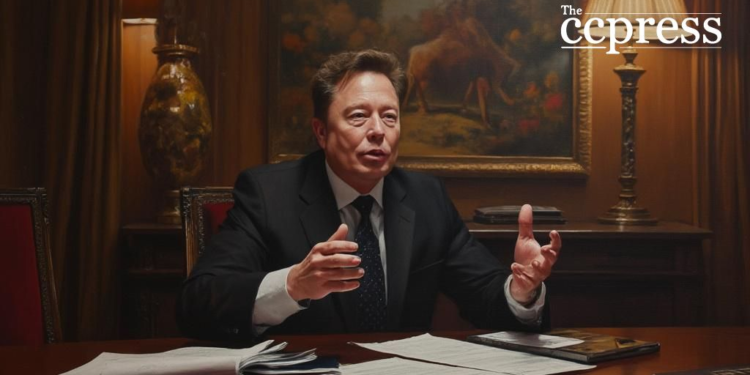 elon musk tesla visionary painting
