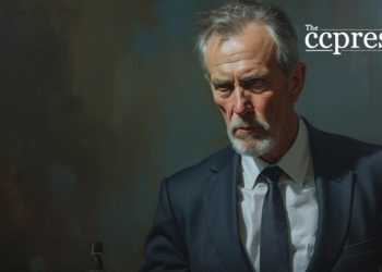 emotional legal drama oil painting