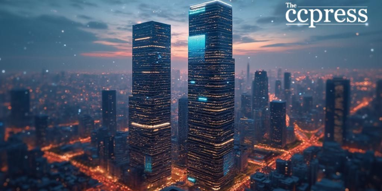 ethereum adoption cityscape art