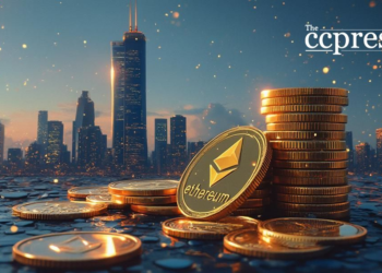 ethereum growth futuristic scene