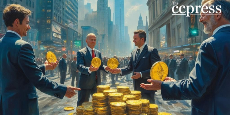 ethereum investors oil painting