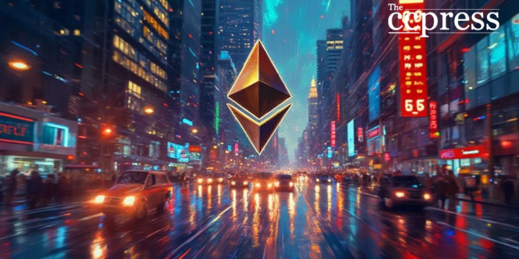ethereum price surge oil painting
