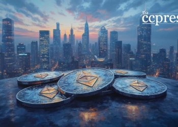 ethereum skyline oil painting