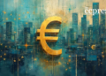 euro stablecoin oil painting