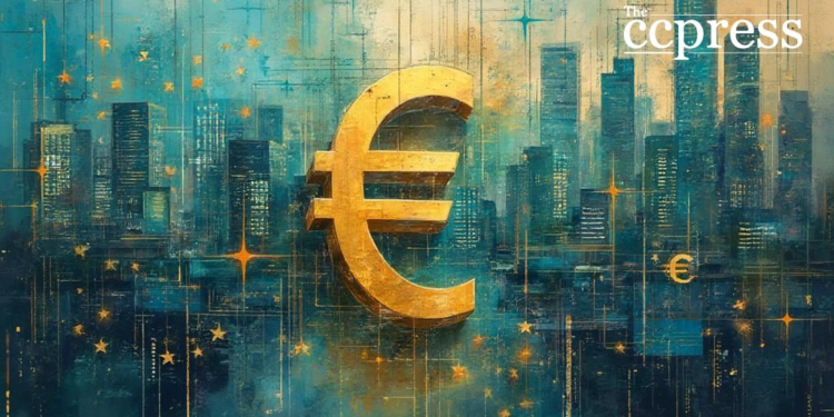 euro stablecoin oil painting