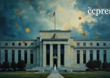 fed storm crypto icons painting