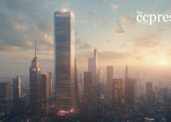 futuristic ai fintech skyline