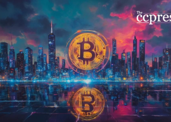 futuristic bitcoin cityscape 2025