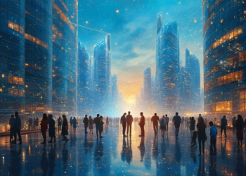 futuristic cardano cityscape