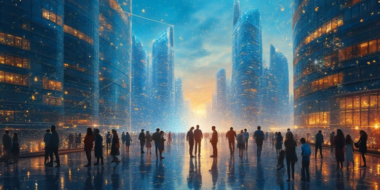 futuristic cardano cityscape